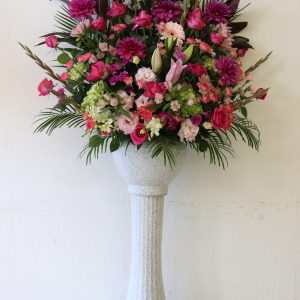 ピンク系お花おまかせスタンド